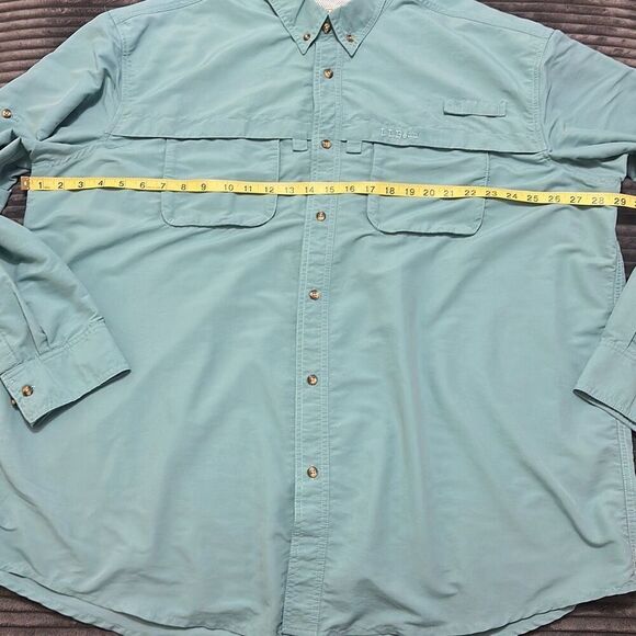 LL Bean Fishing Shirt Outdoor Vented Roll Sleeves Lightweight Men’s Size XXL - Picture 4 of 7